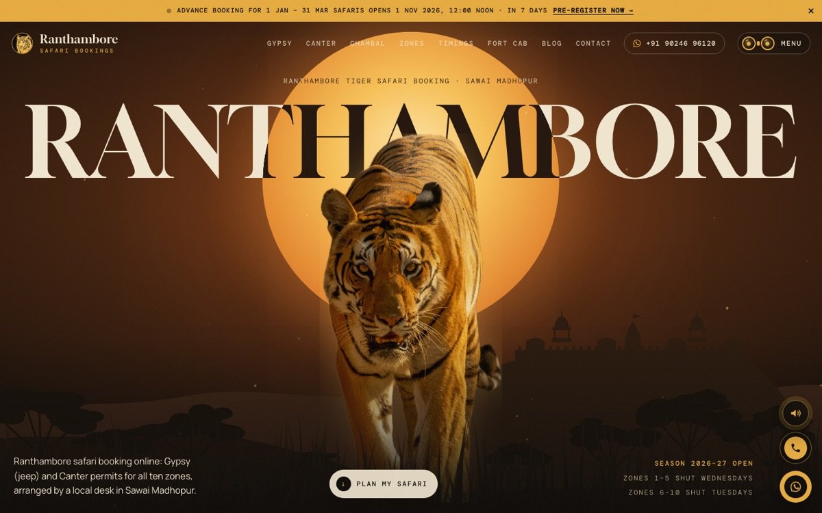 Ranthambore Safari Bookings